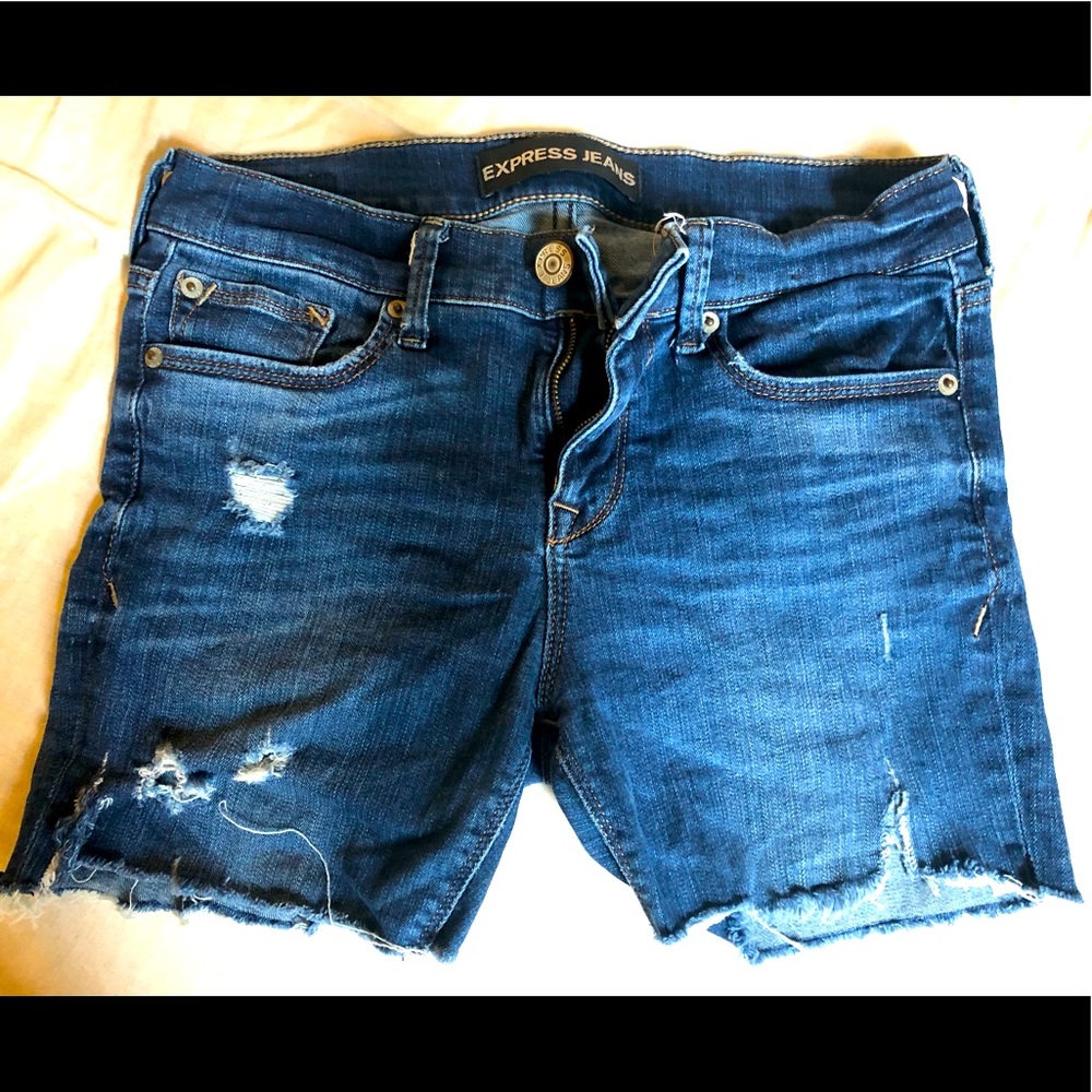 Express Jean Shorts Cut Offs